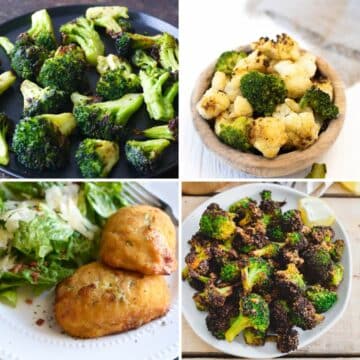 Easy air fried broccoli straight from frozen featured
