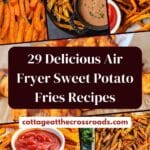 Crispy sweet potato fries in the air fryer pin