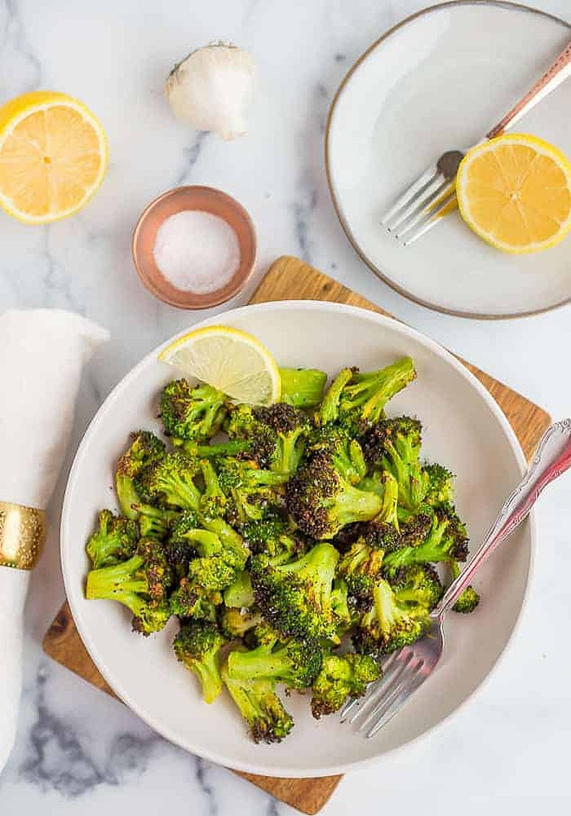 3-ingredient frozen broccoli in the air fryer