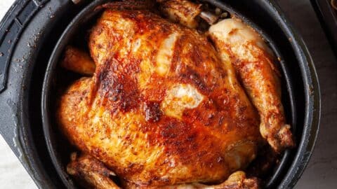 1-Hour Air Fryer Rotisserie Chicken (How To Air Fry A Whole Chicken!) -  Scrummy Lane