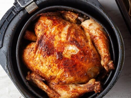 Air Fryer Rotisserie Chicken - Supergolden Bakes