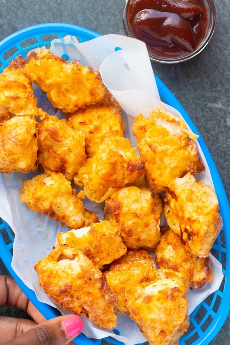 Air-fried chicken nuggets (chick-fil-a copycat)
