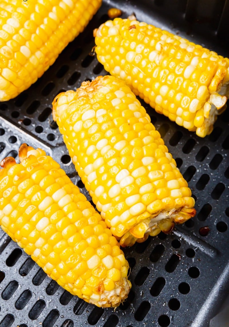 Air-fried corn on the cob