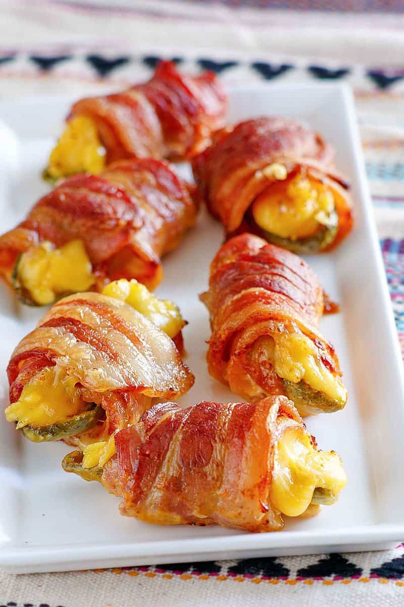 Air fryer bacon wrapped jalapeno poppers
