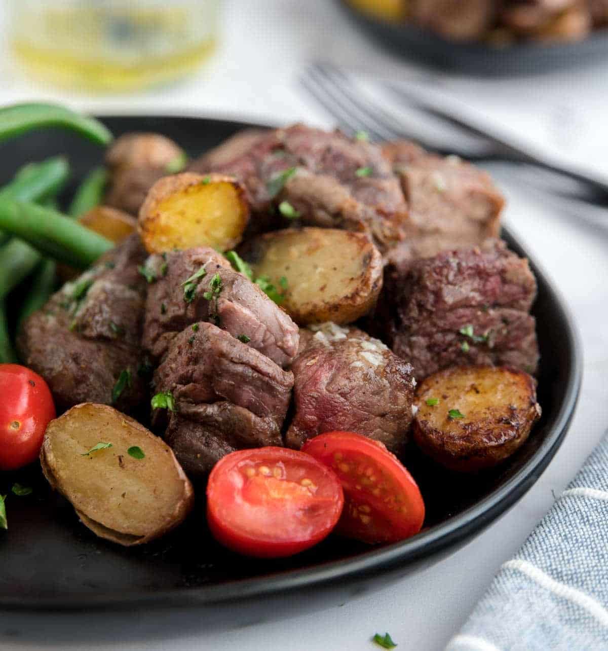 Air fryer beef sirloin steak tips recipe