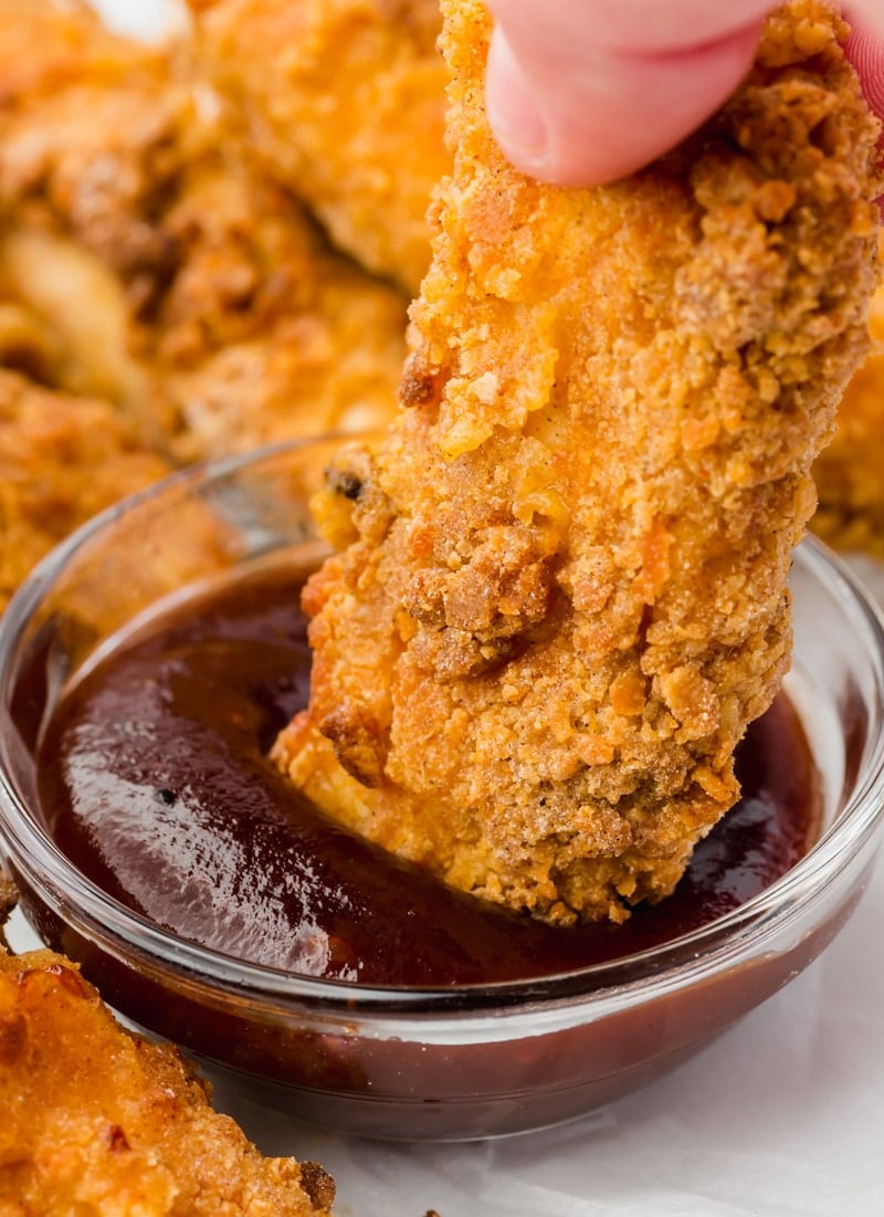 Air fryer chicken tenders with maple syrup