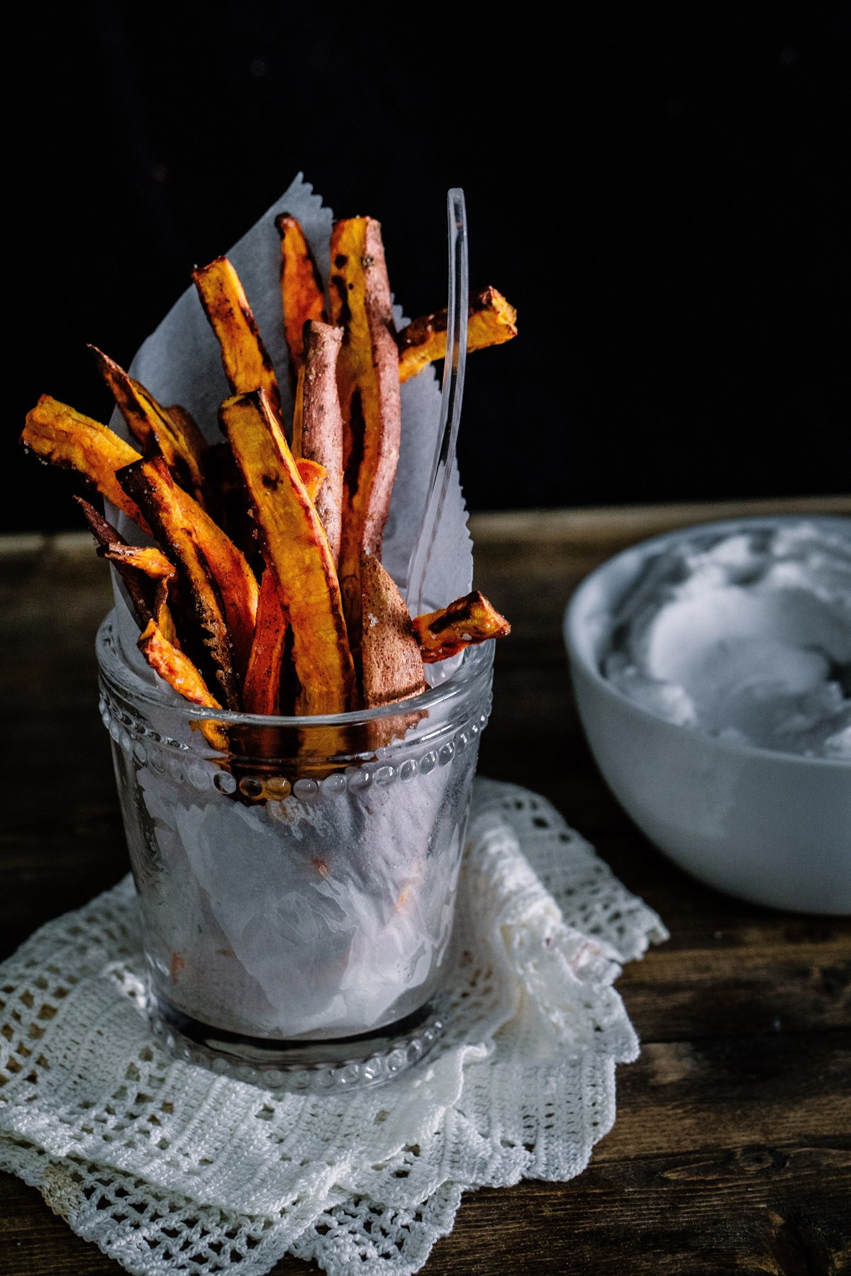 Air fryer cinnamon sugar sweet potato fries