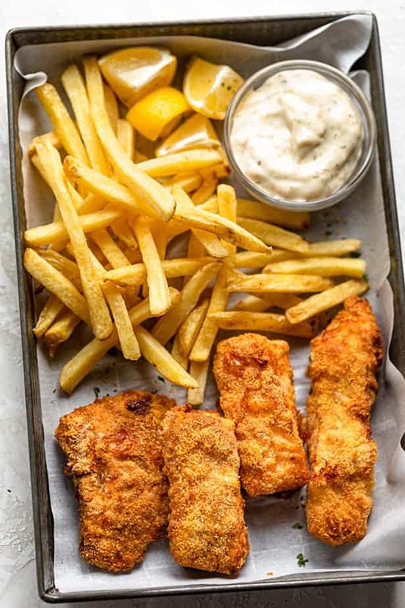 Air fryer fish & chips