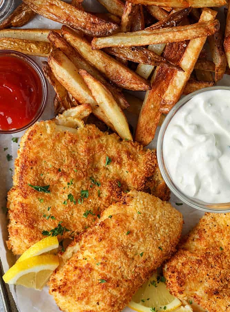 Air fryer fish & chips