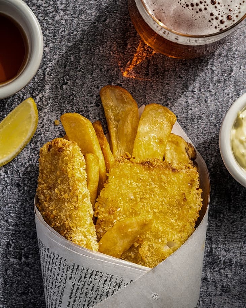 Air fryer fish & chips and french fries recipe