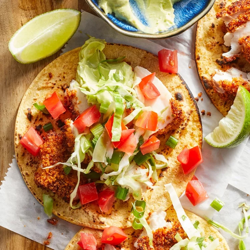 Air-fryer fish tacos