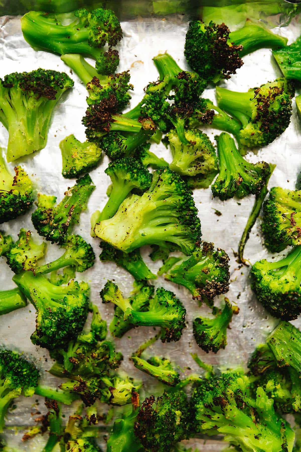 Air fryer frozen broccoli with garlic salt