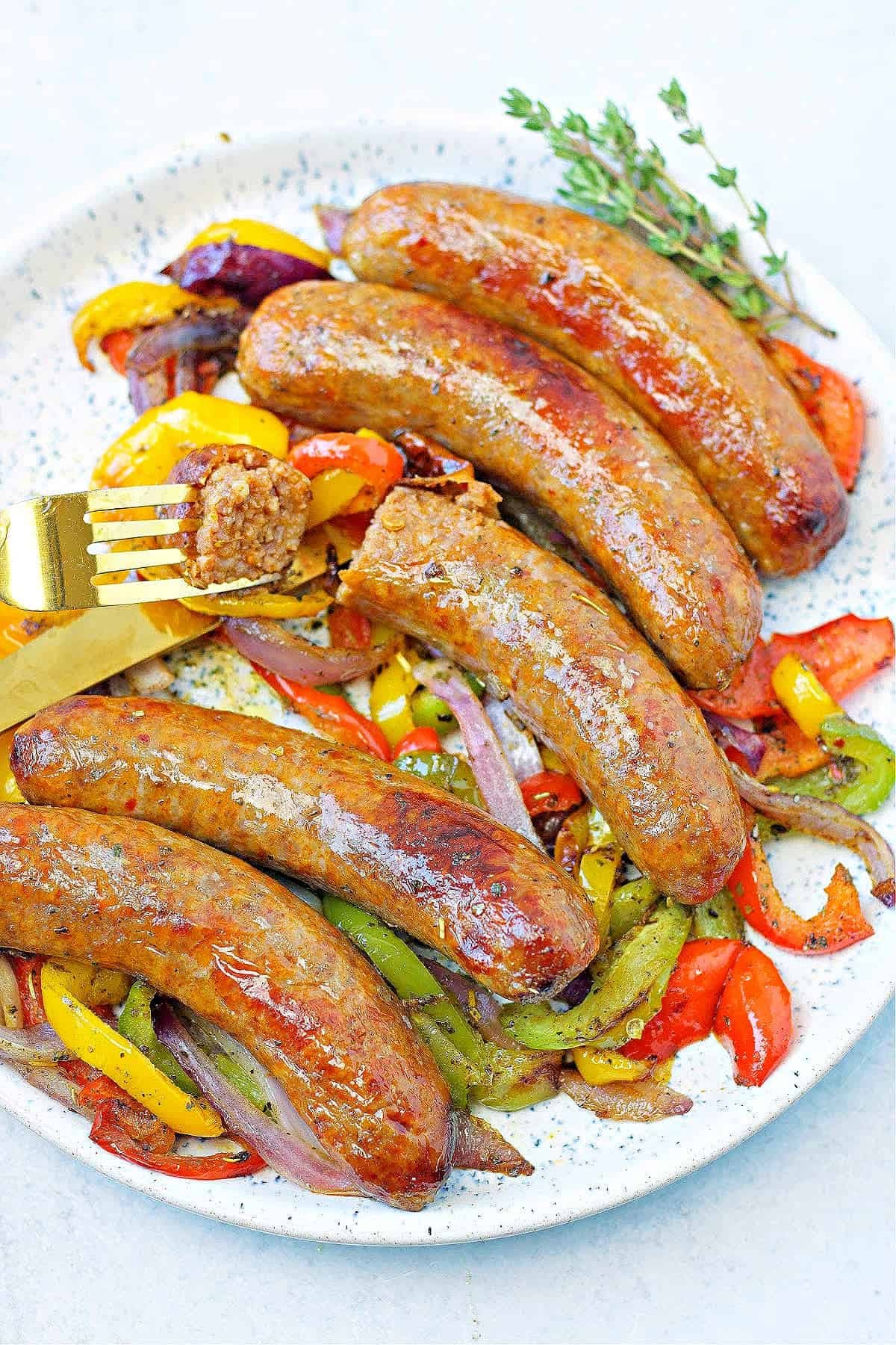 Air fryer italian sausage with bell peppers
