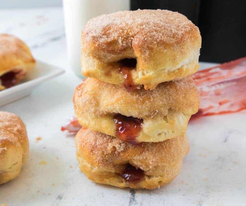 Air fryer jelly filled donuts