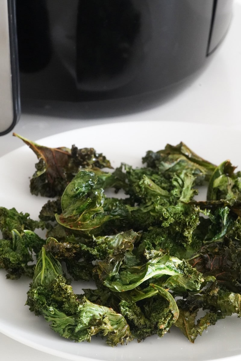Air fryer kale chips (perfectly crunchy)