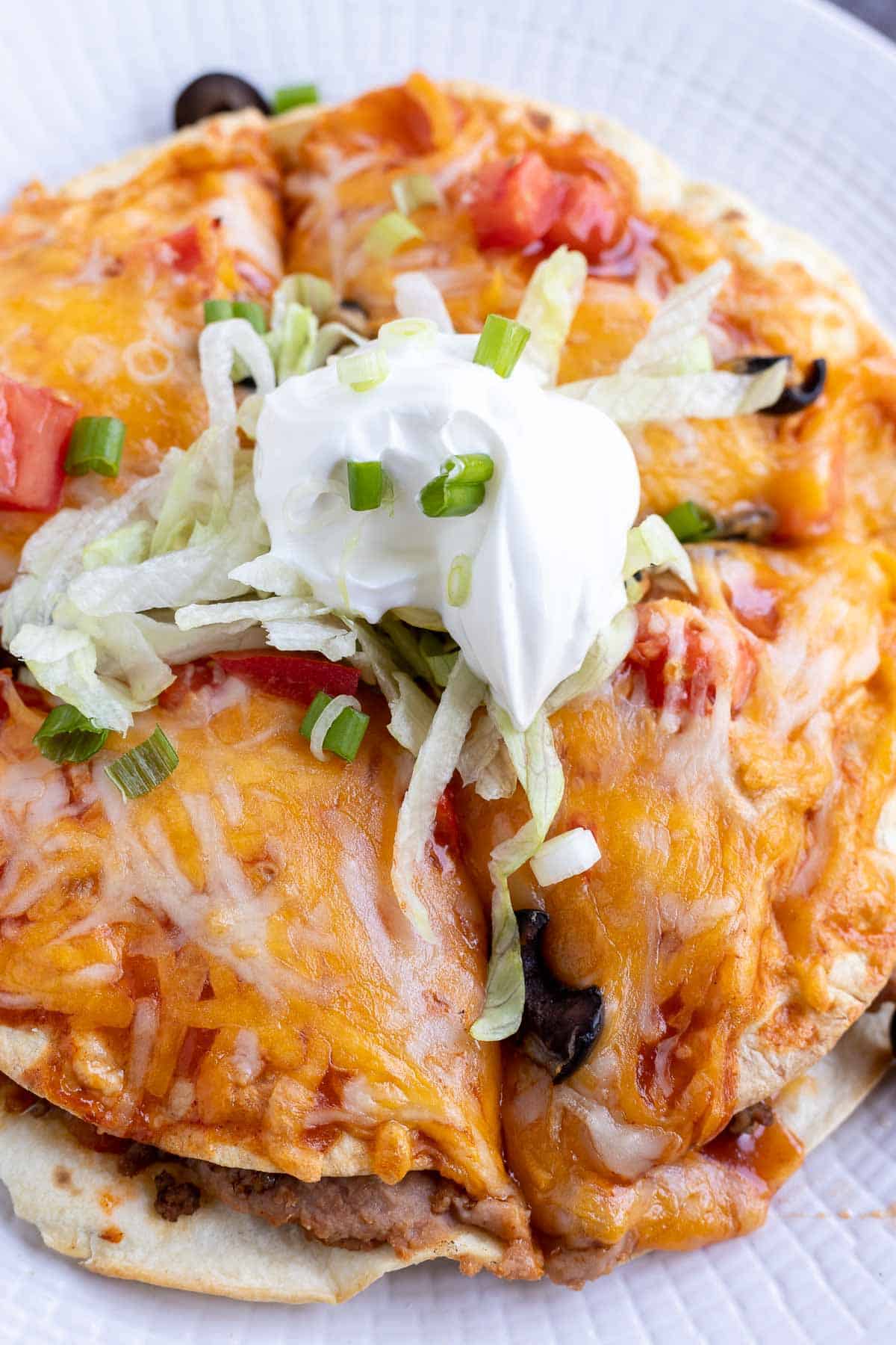 Air fryer mexican pizza