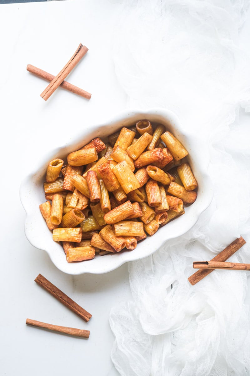 Air fryer pasta chips (churros style)