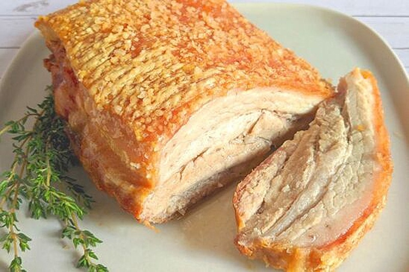 Air fryer roast pork belly