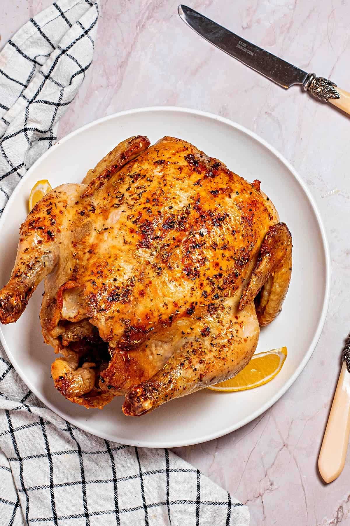 Air fryer roasted whole chicken recipe