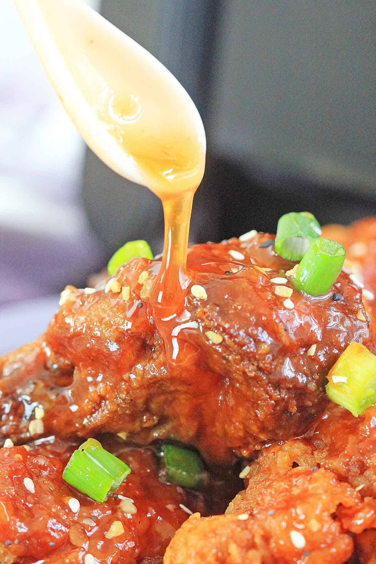 Air fryer sweet asian chili chicken wings