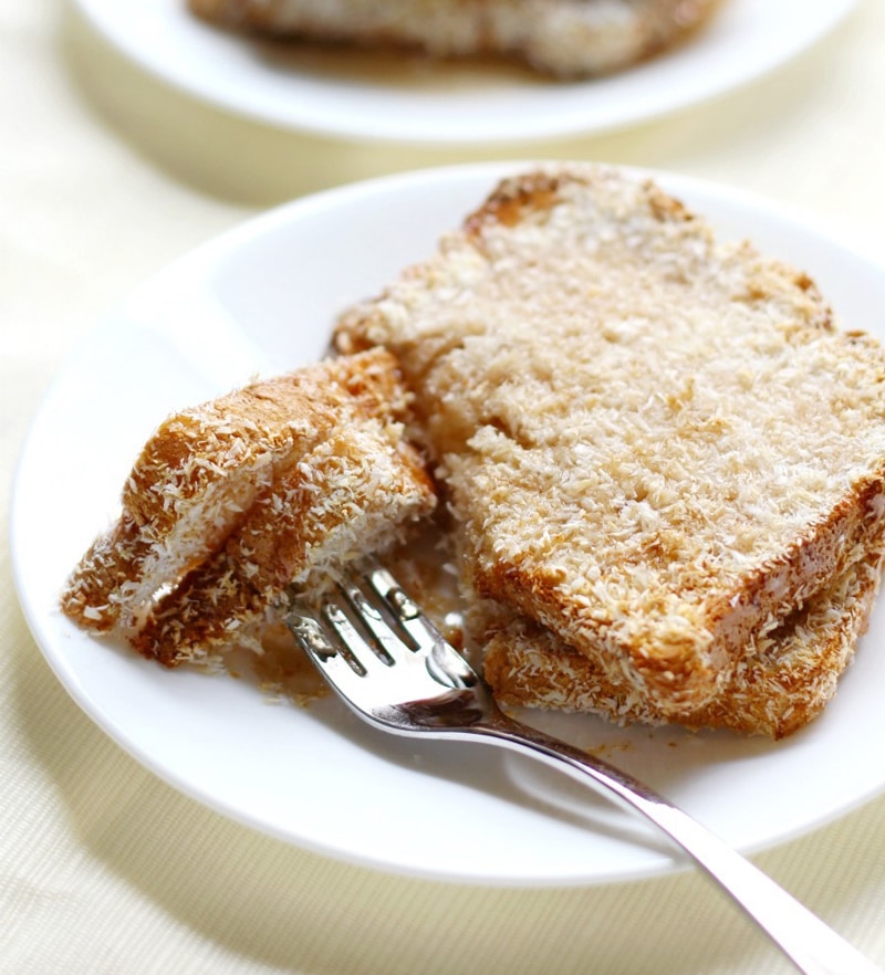 Air fryer toasted coconut french toast