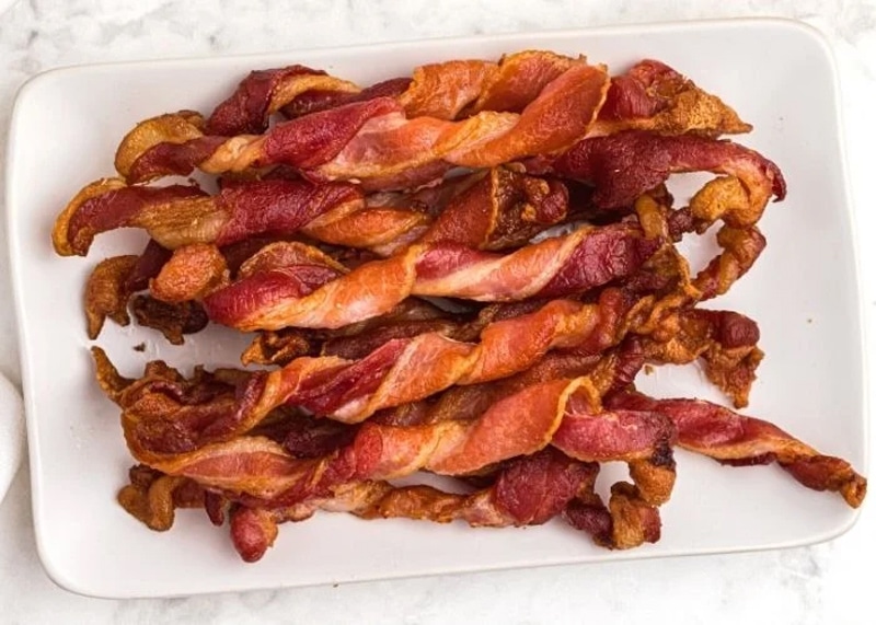 Air fryer twisted bacon