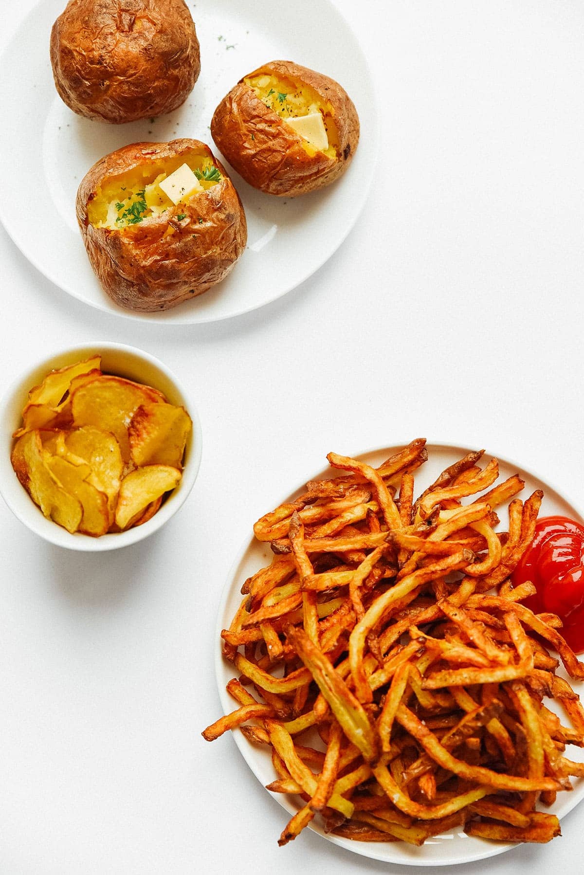Beginner's air fryer potatoes & sweet potatoes