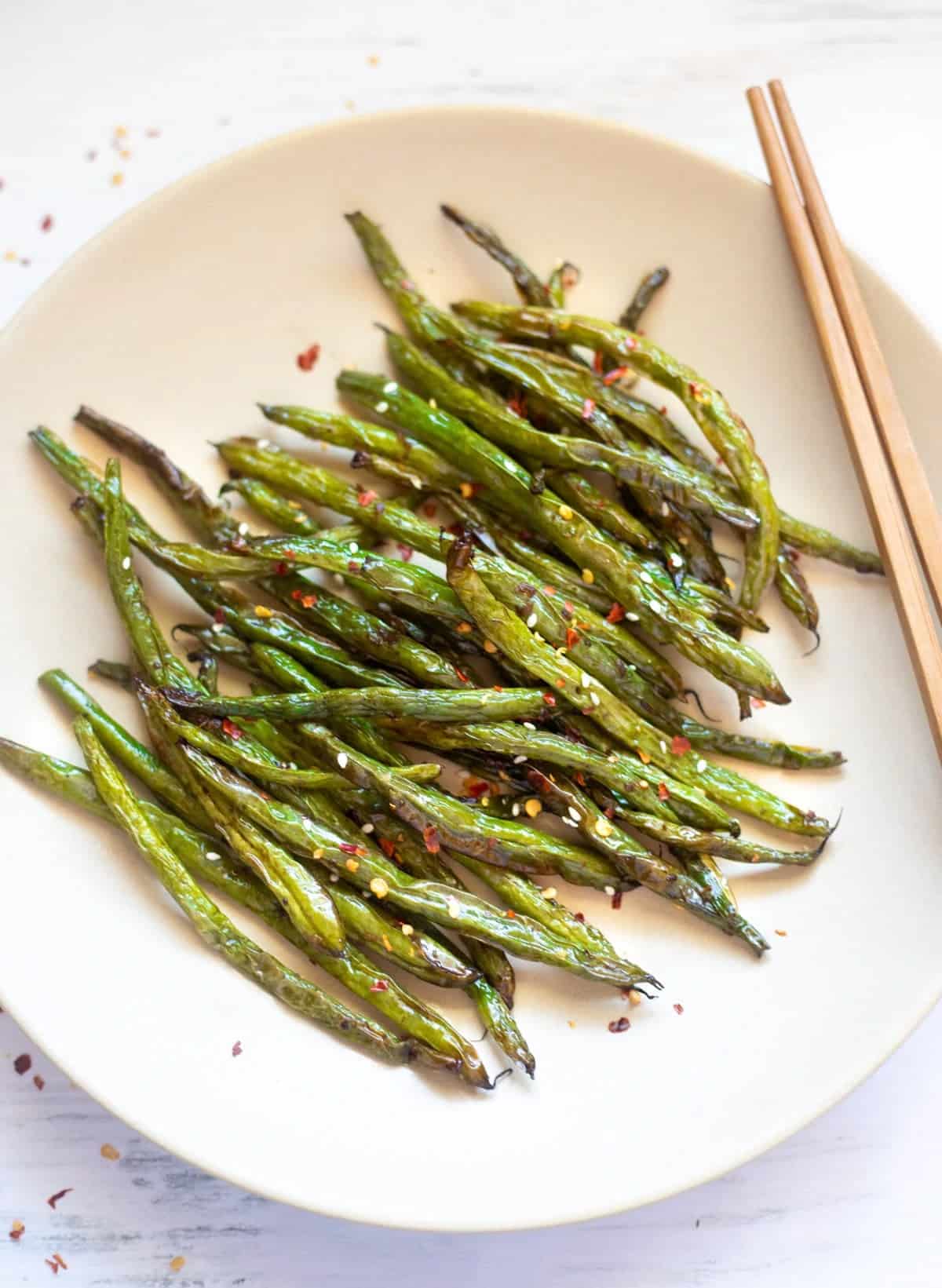 Chinese-style air fryer green beans