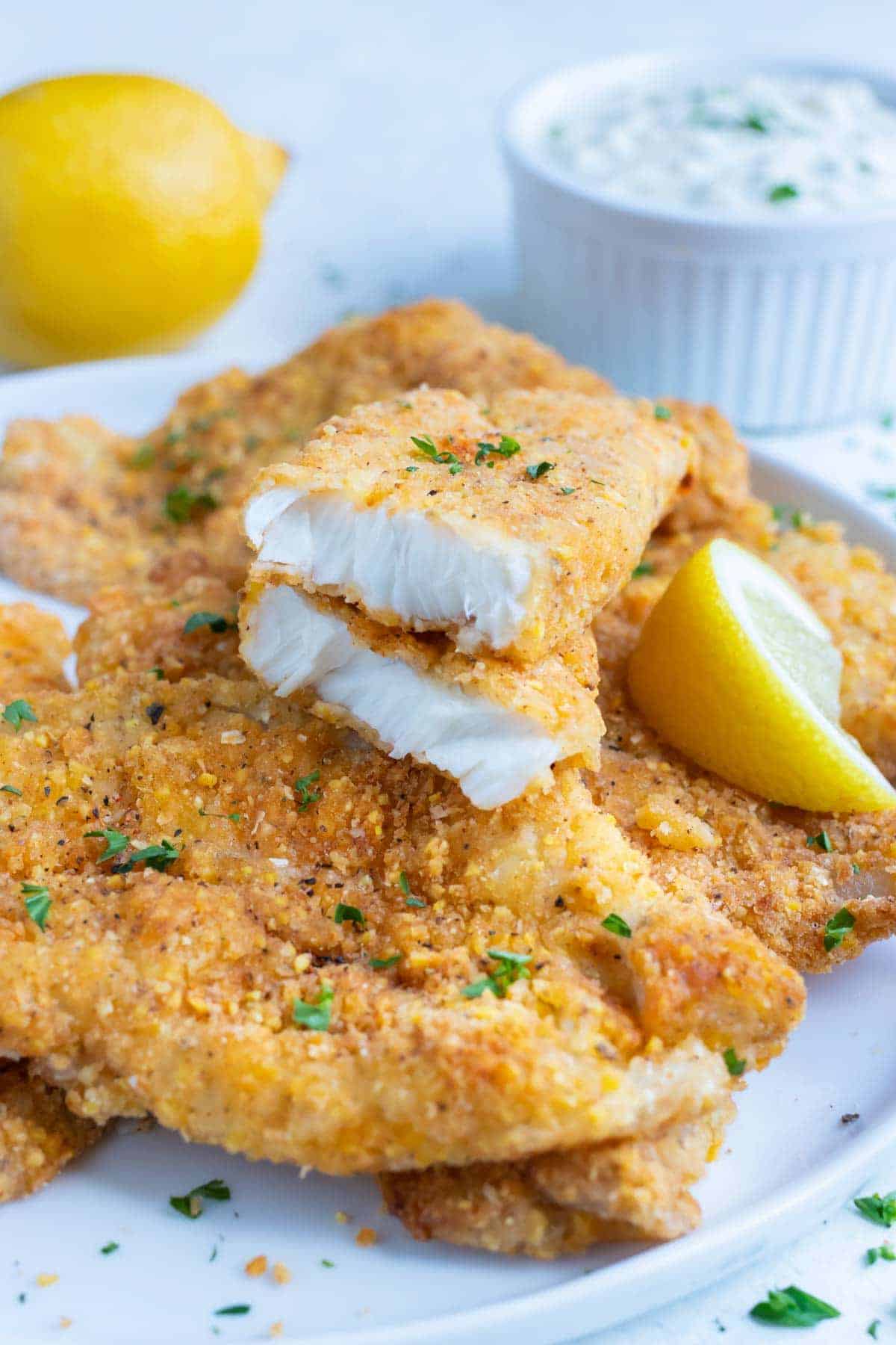 Air fryer fish with flavorful mayonnaise mixture