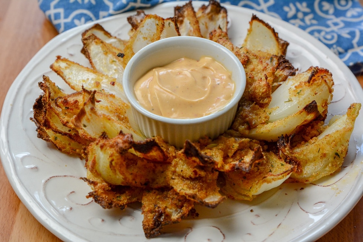 Crunchy and savory blooming onion