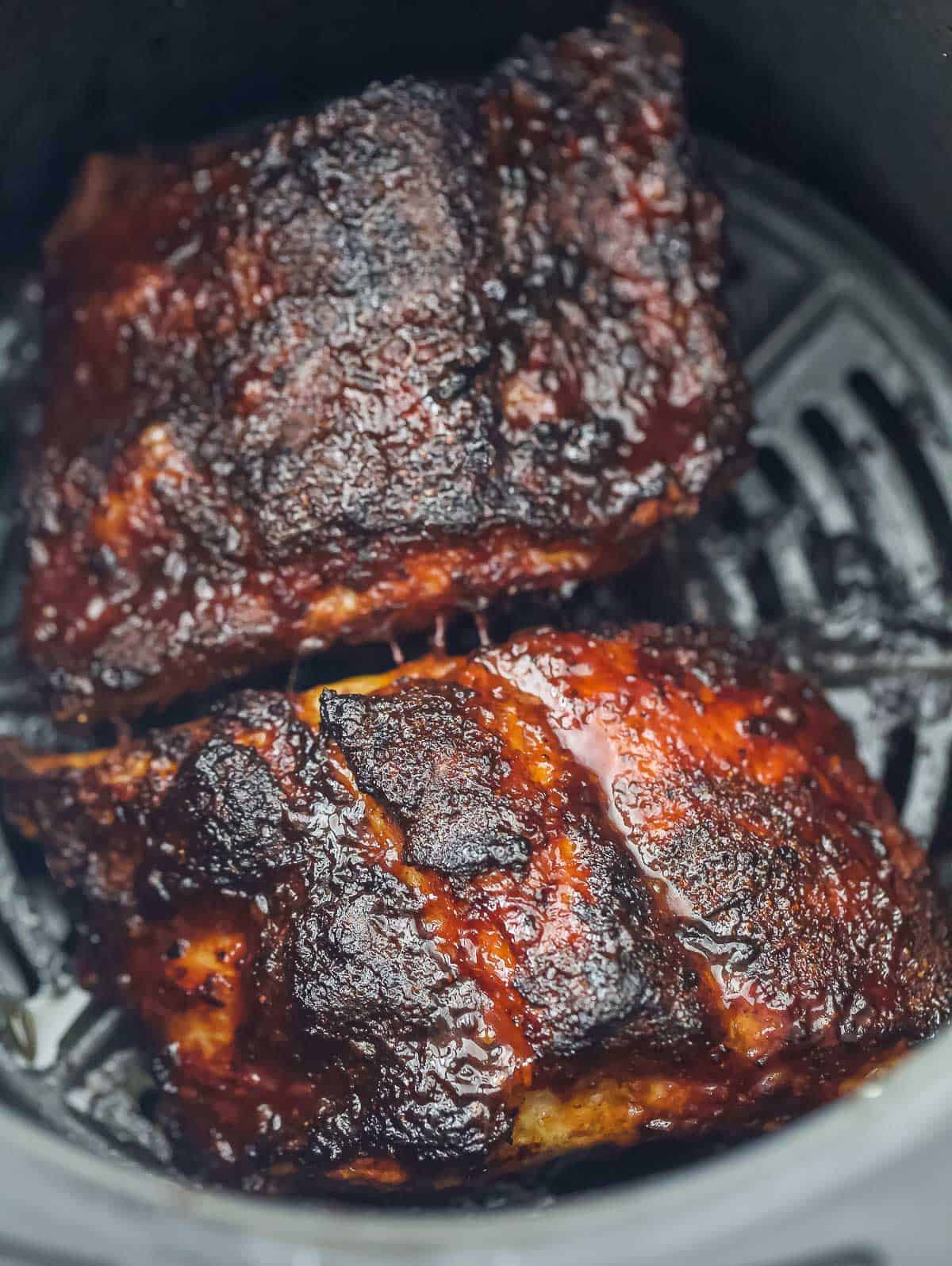 Delicious air fryer ribs