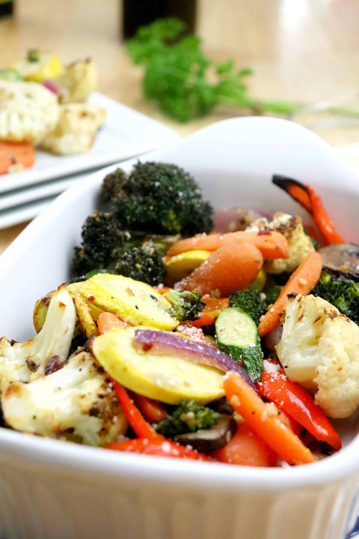 Delicious and easy air fryer roasted vegetables