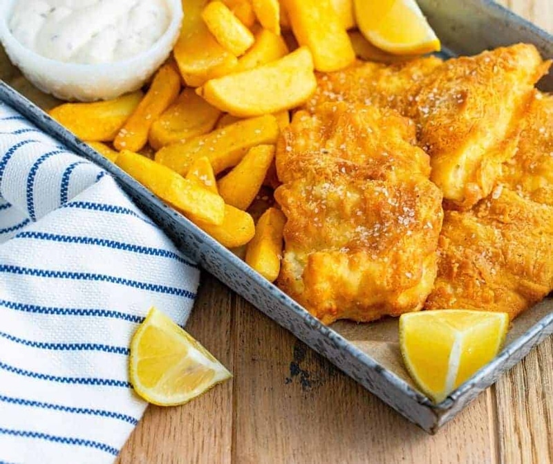 Easy air fryer fish and chips
