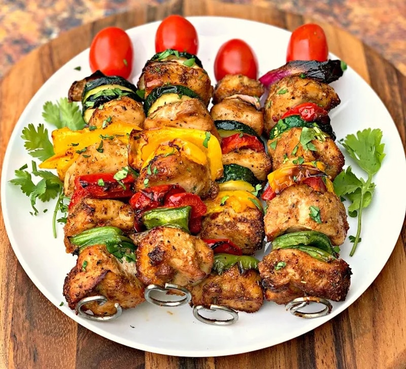 Easy grilled chicken kebabs