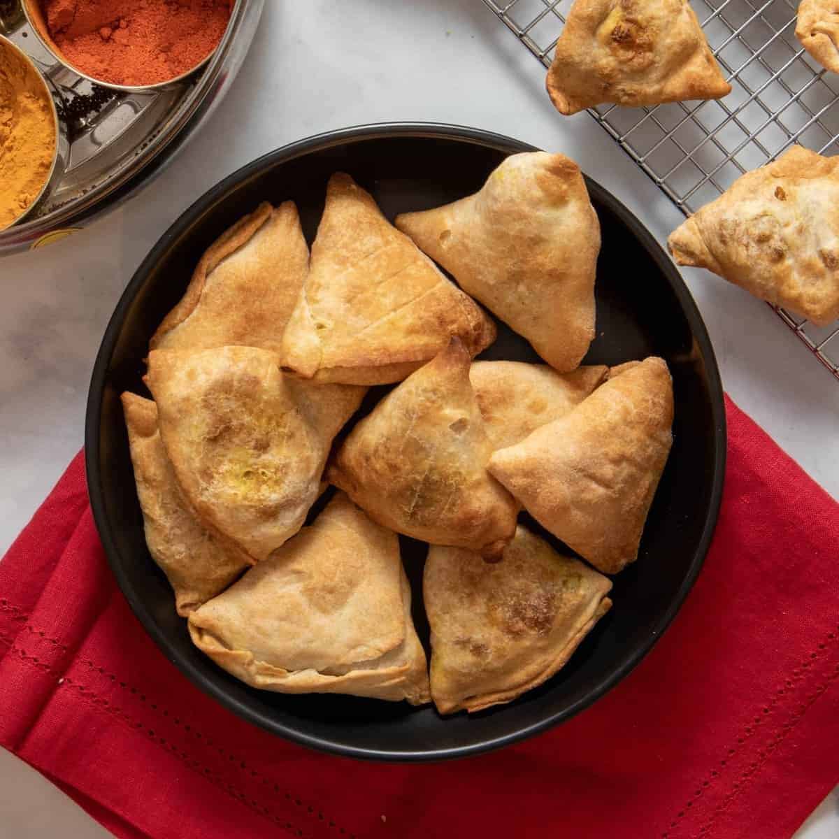 Healthy samosas (baked or air-fried)