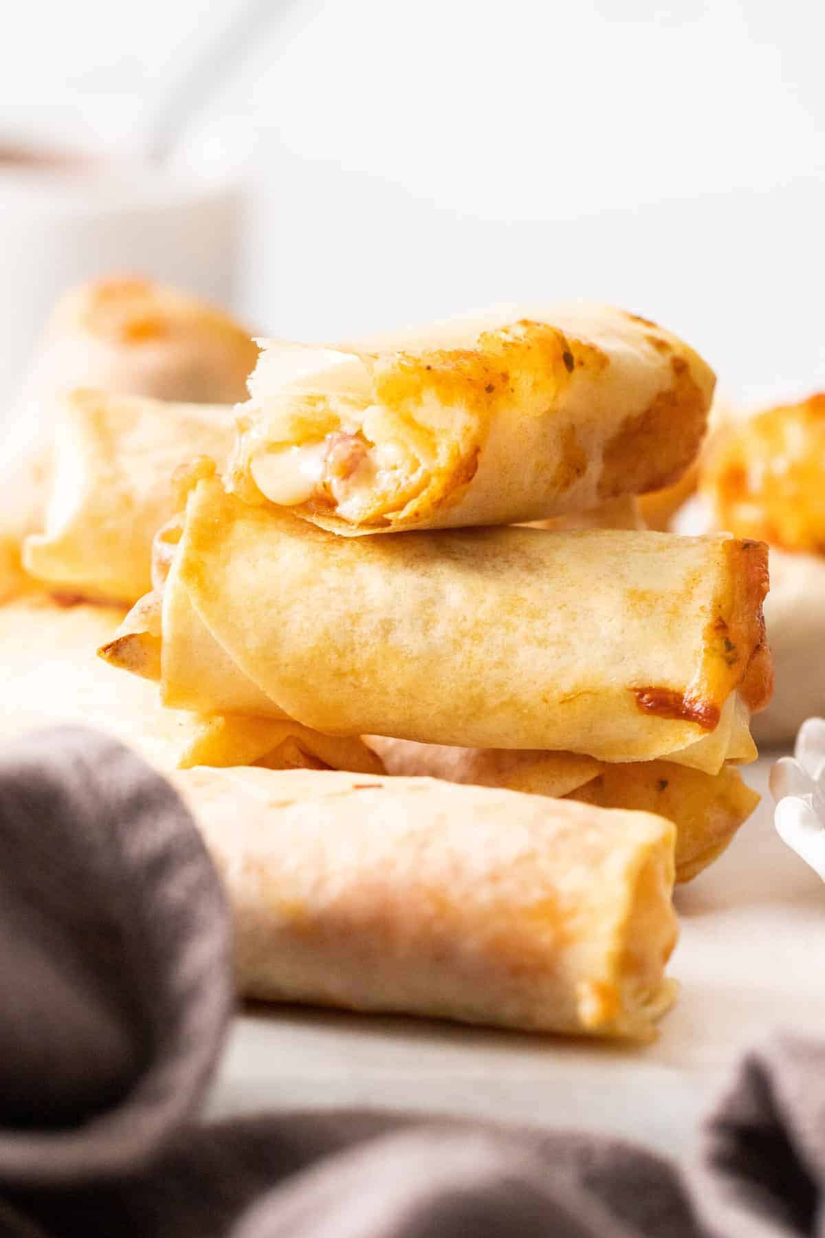 Homemade pizza rolls in the air fryer