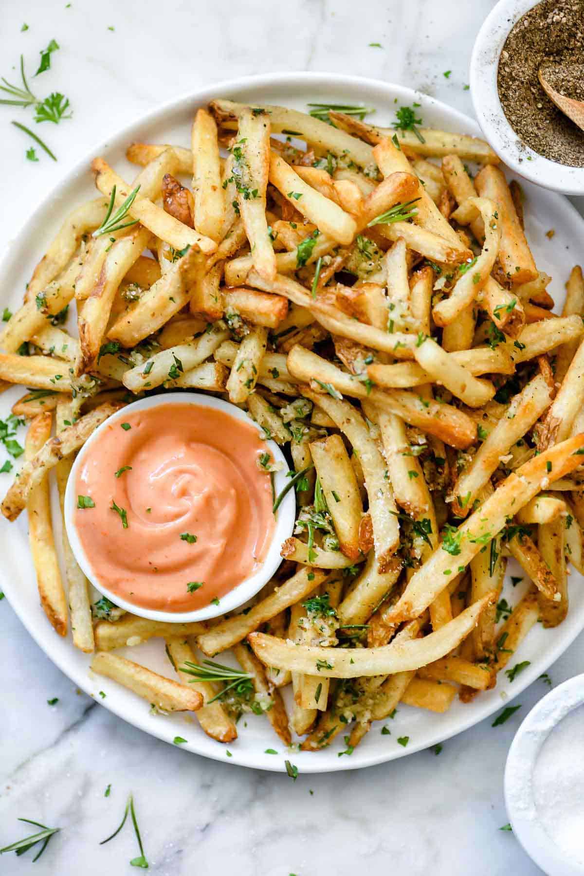 Killer garlic fries (air fryer or oven baked)