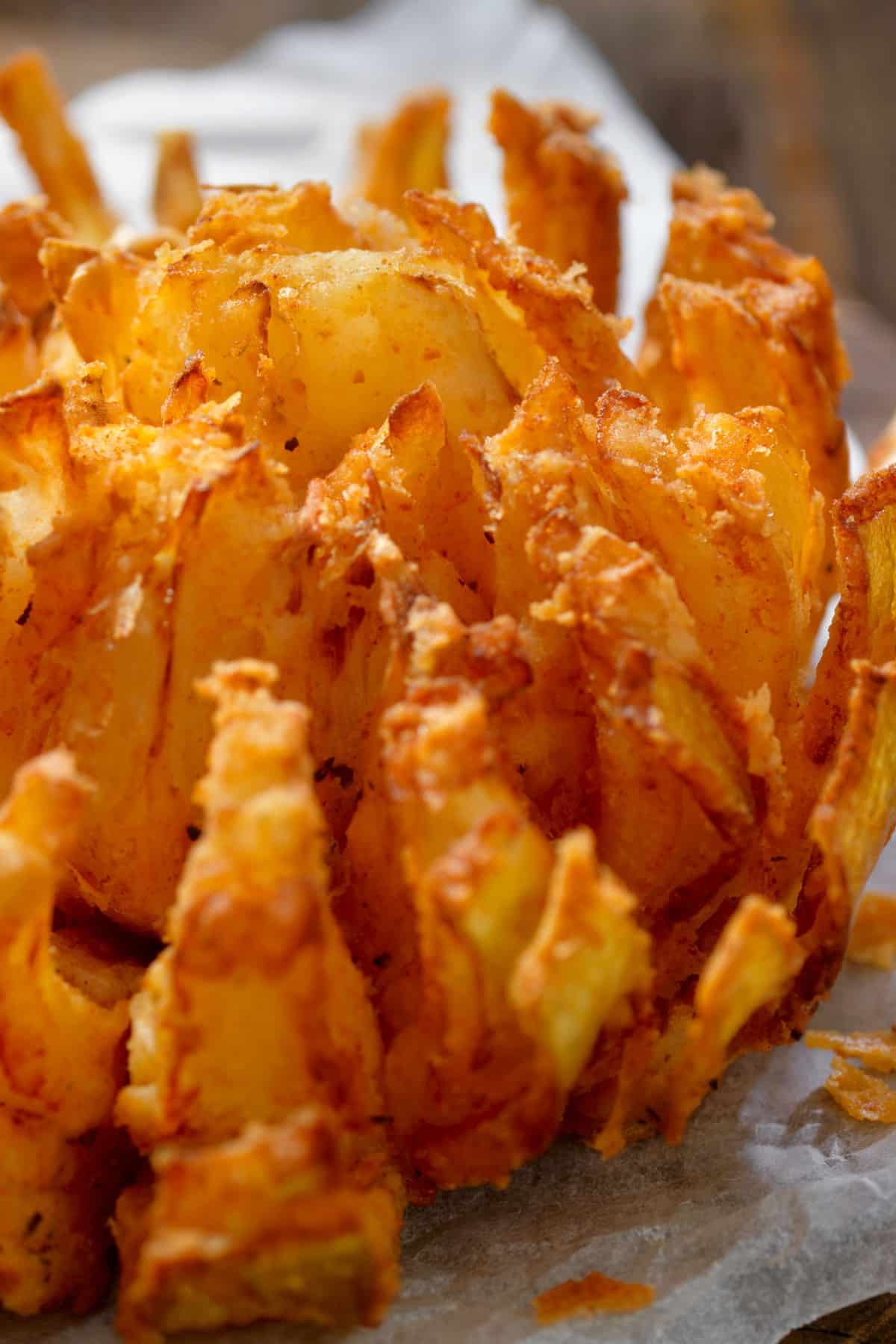 Low calorie blooming onion