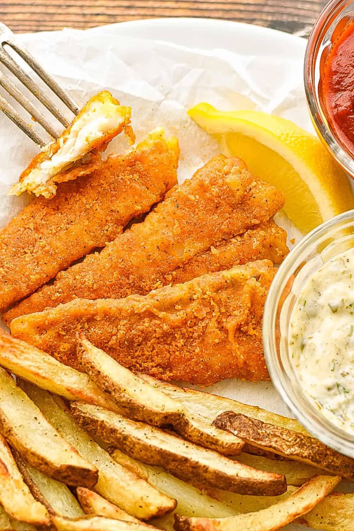 Low fodmap air fryer fish and chips (gluten-free)