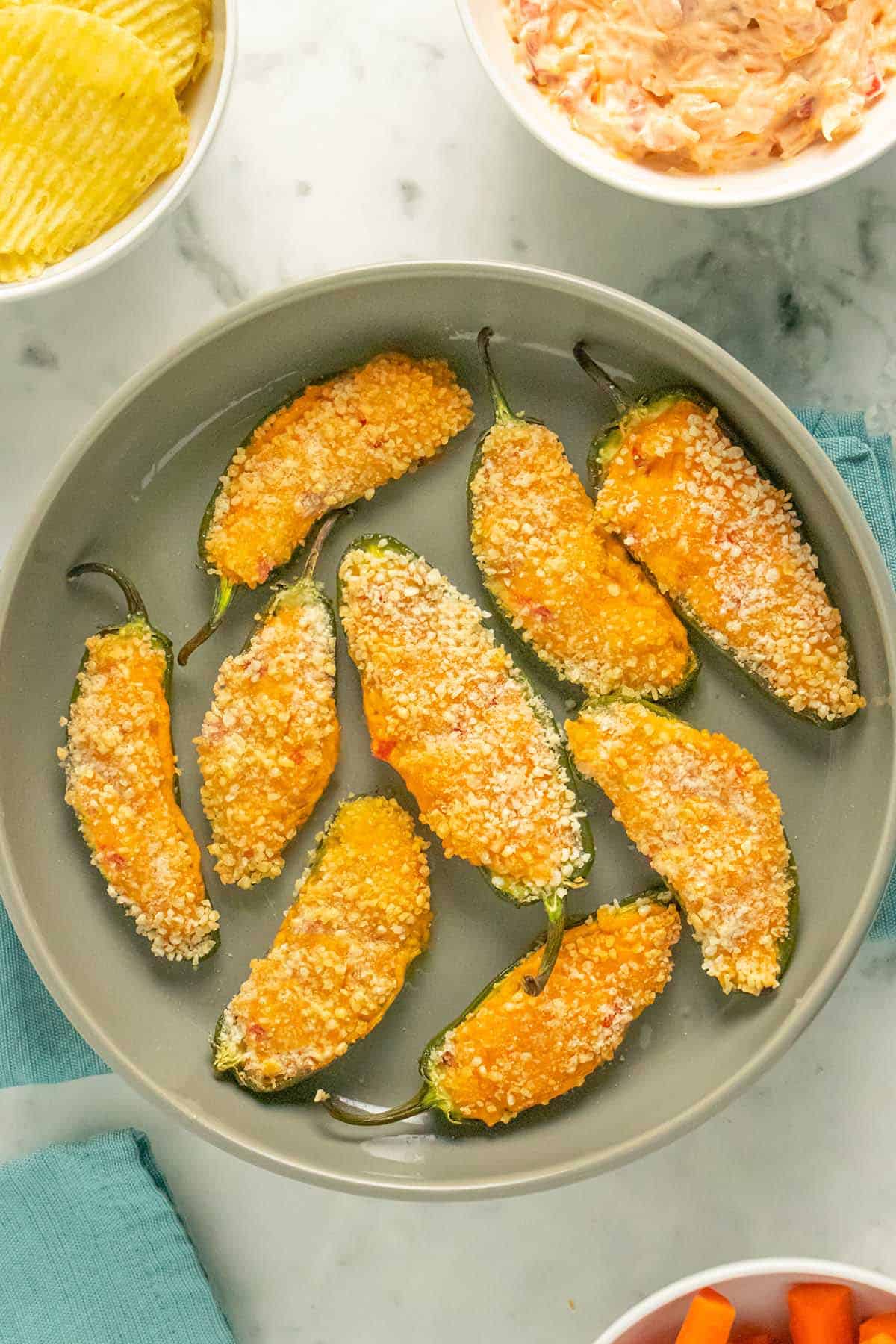 Pimento cheese jalapeno poppers