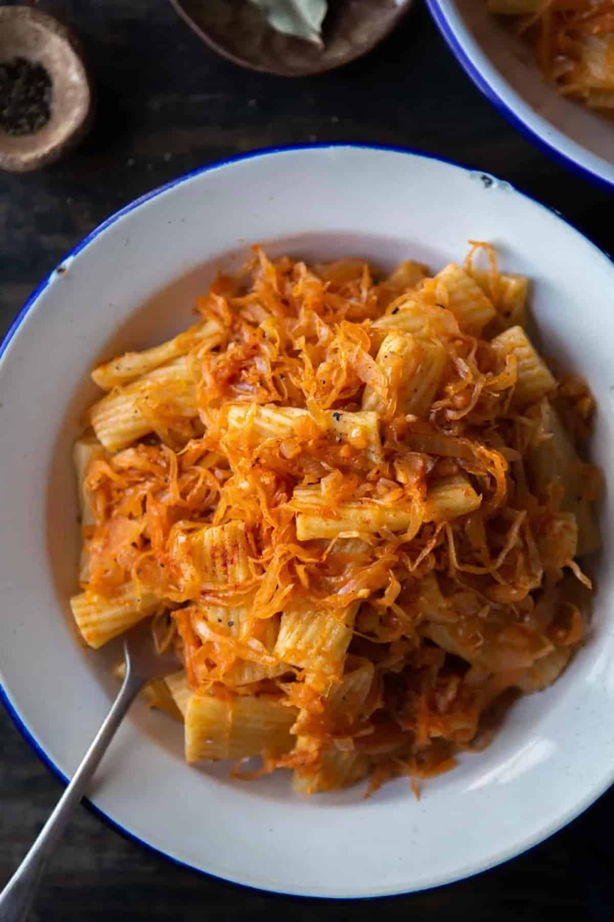 Quick and easy sauerkraut pasta