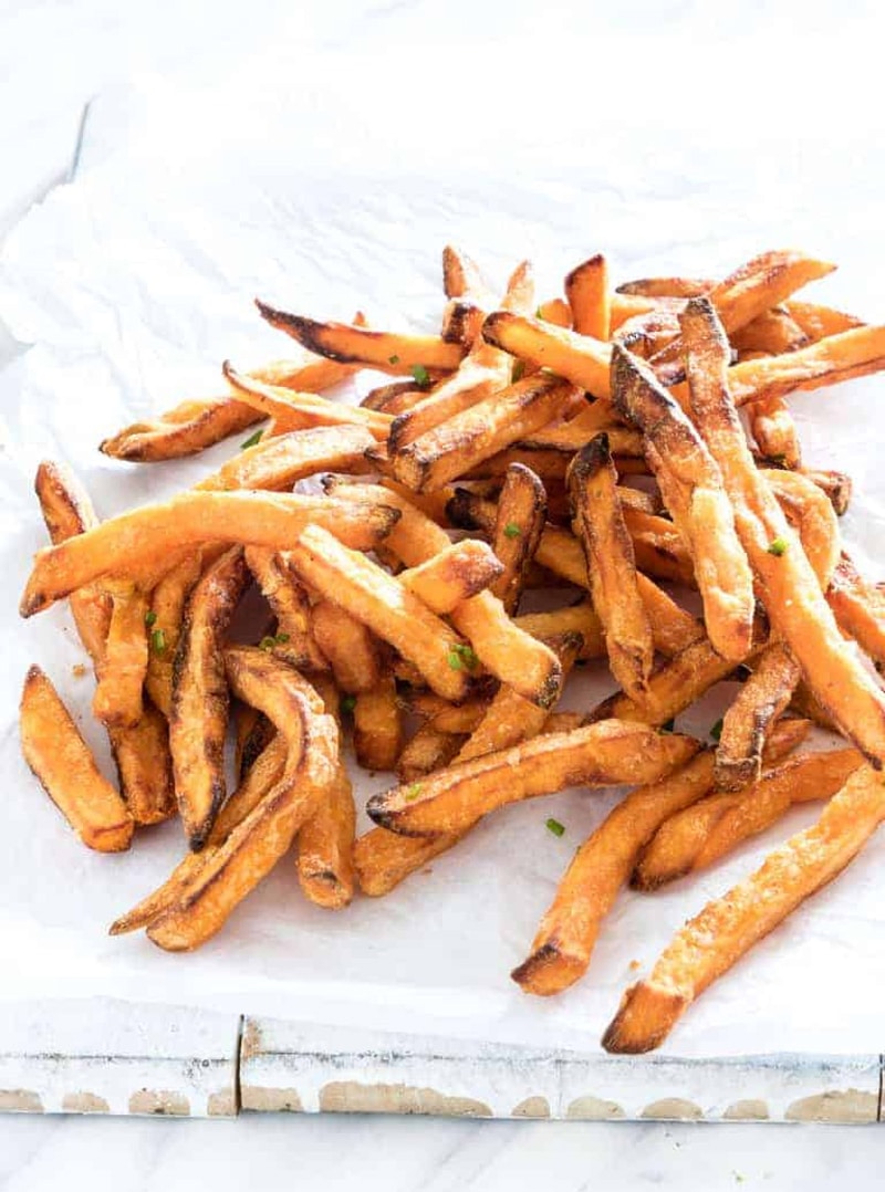 Simple salty air fryer sweet potato fries