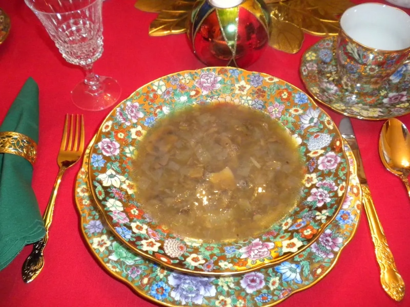 Slovak christmas eve mushroom soup