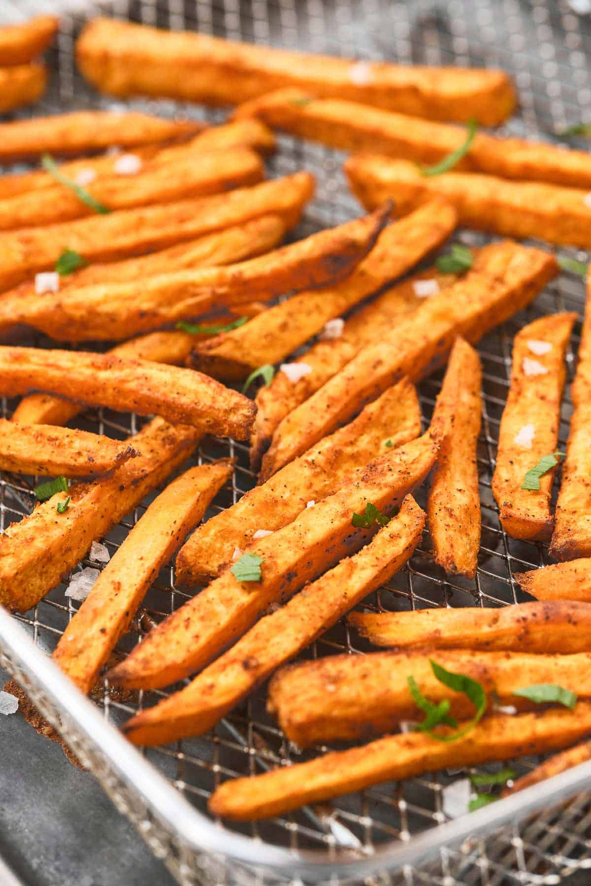 Vegan air fryer sweet potato fries