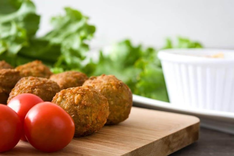 Vegan veggie balls in the air fryer