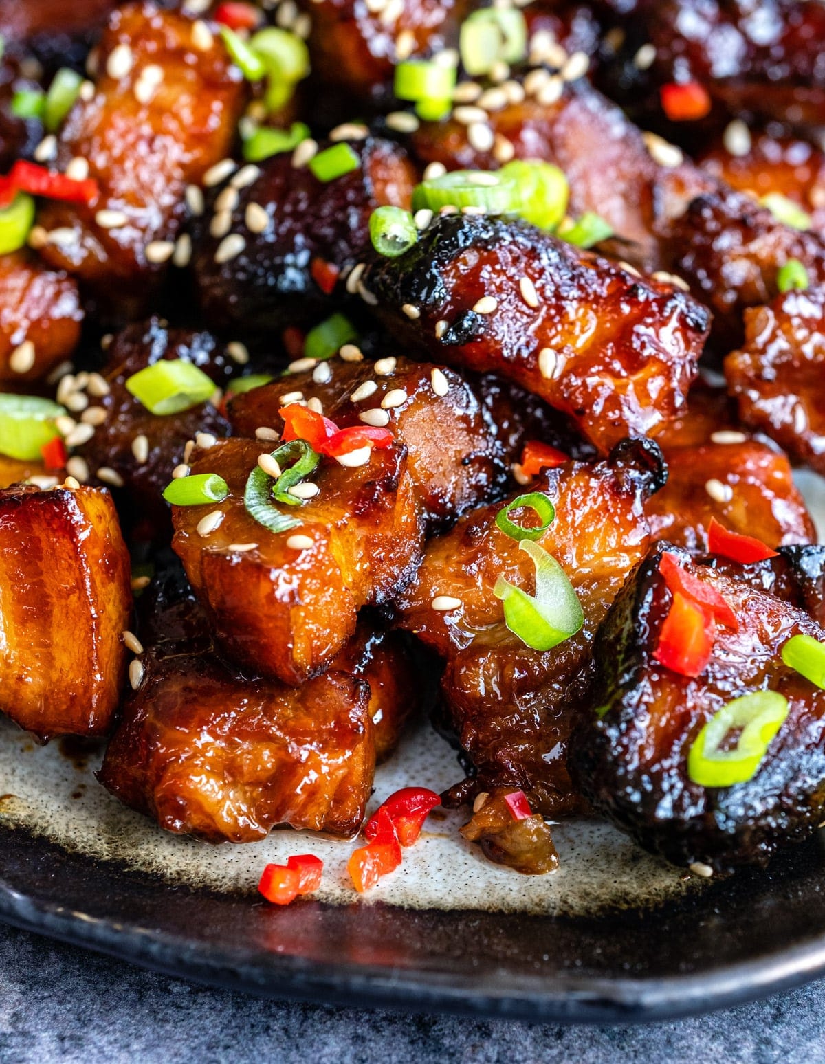 Air fryer chinese style pork belly bites