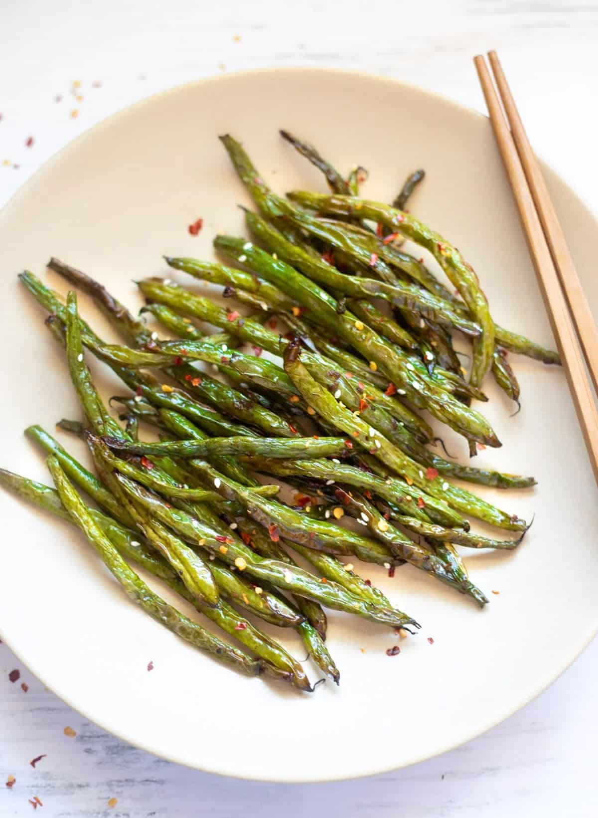Air fryer green beans with garlic (chinese-style)