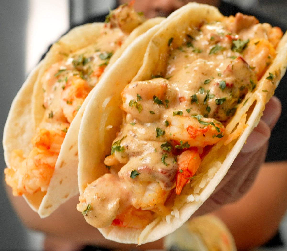 Air fryer marry me shrimp tacos