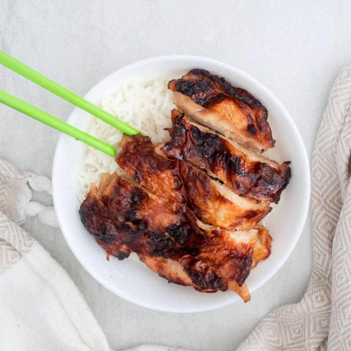 Easy chinese air fryer soy sauce chicken thighs