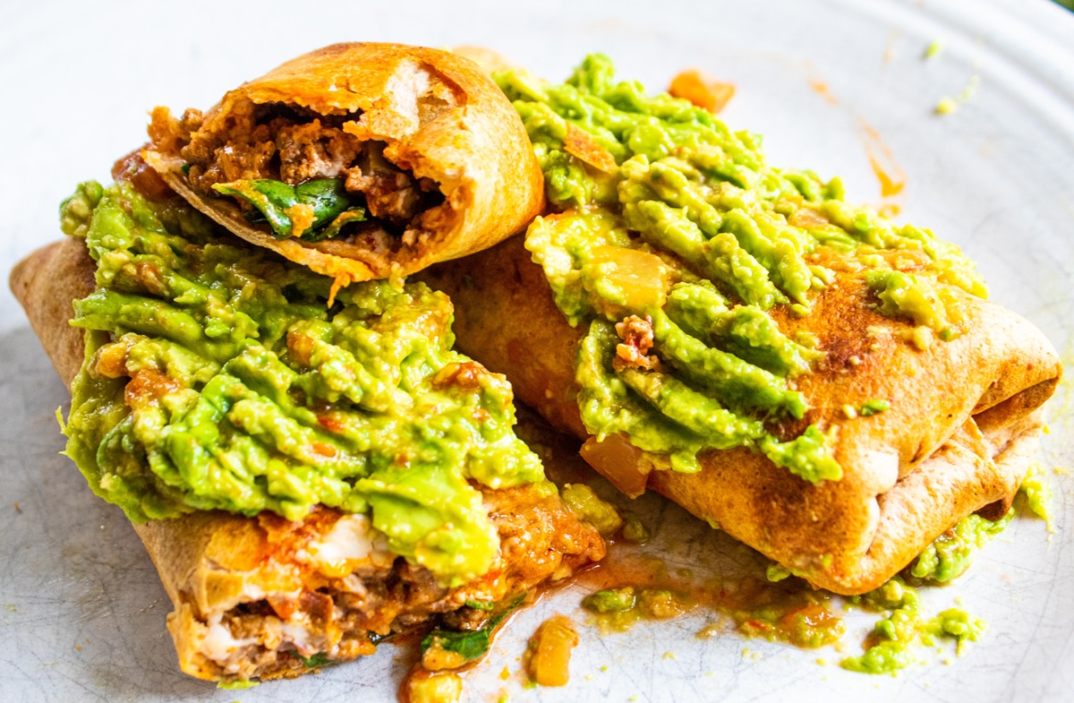 Easy mexican air fryer beef burritos